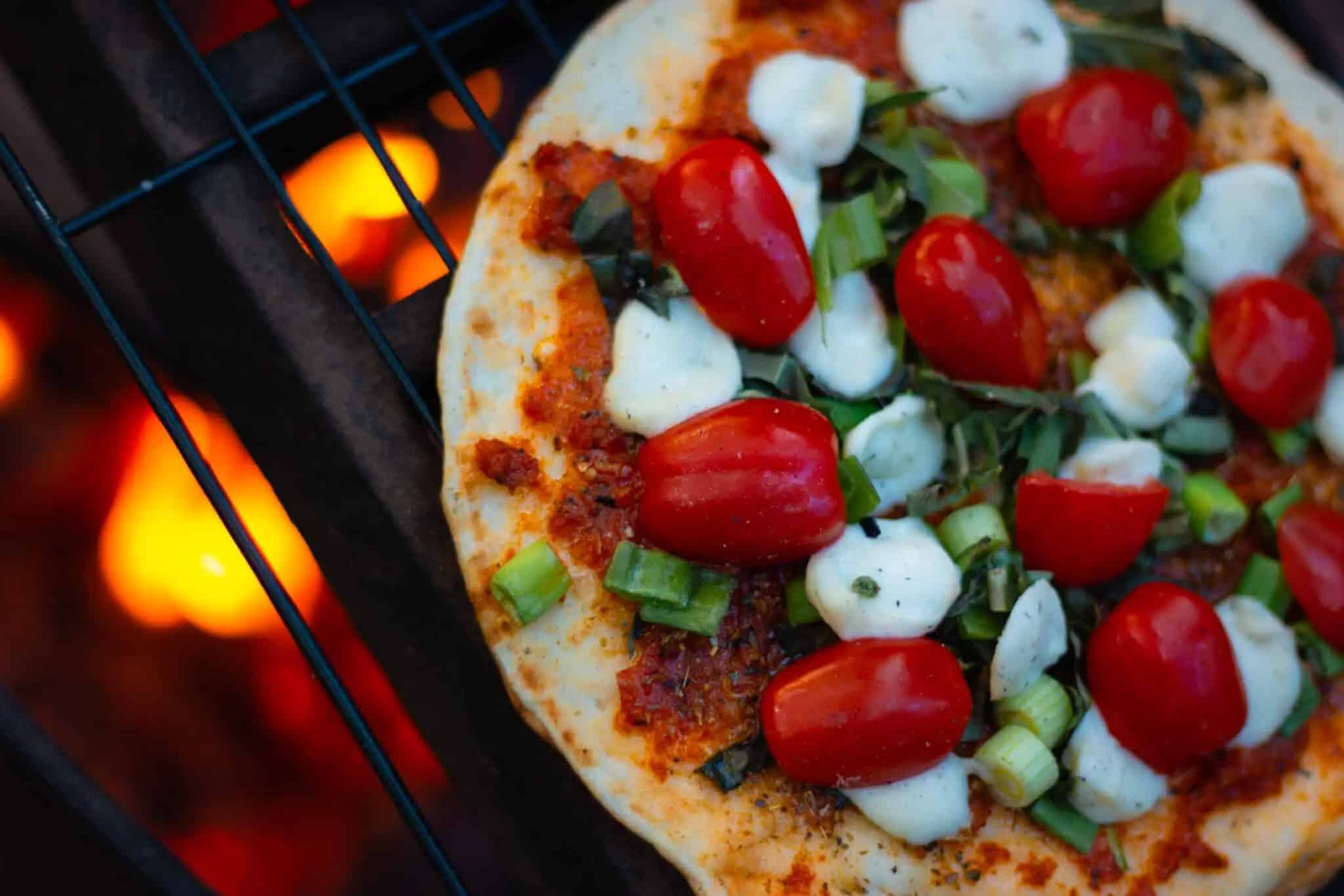 Caprese Campfire Pizza Camping Recipe