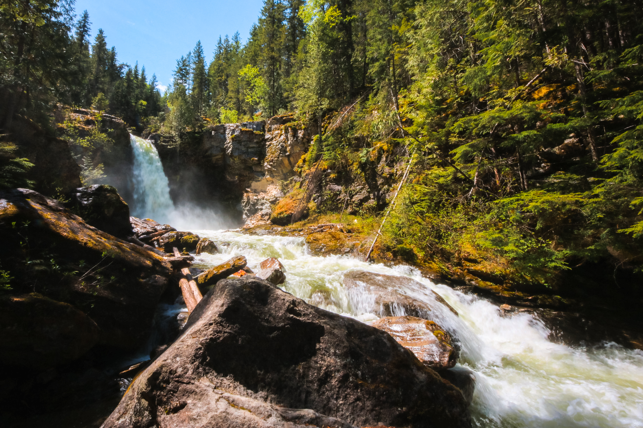 Sutherland Falls in Blanket Creek Provincial Park, BC