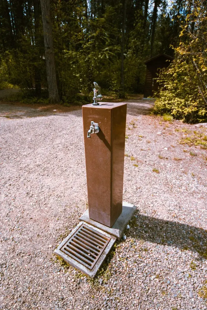 Water tap at Texas Creek Campground near Christina Lake