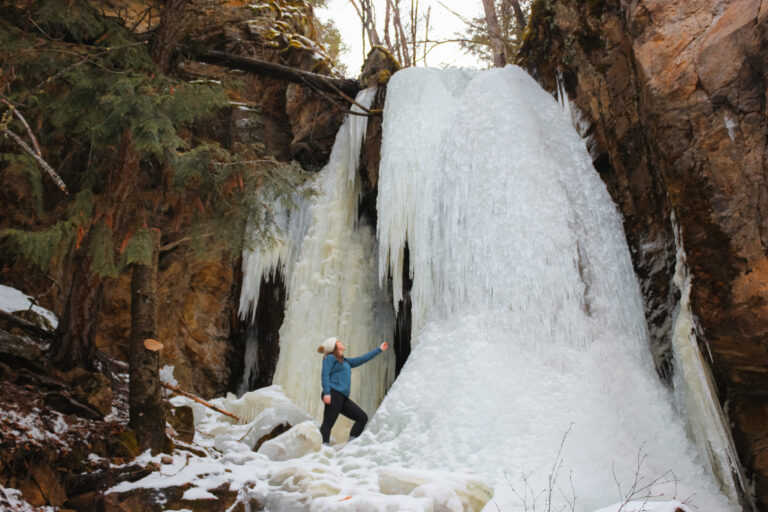 Cosens Bay Waterfall in Kalamalka Lake Provincial Park, BC