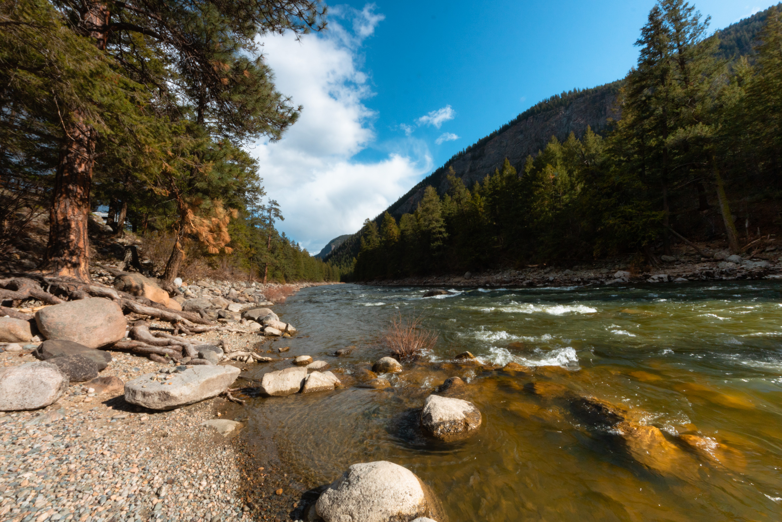 Private beach on the Similkameen River at Stemwinder Provincial Park