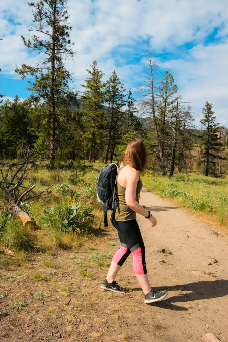 Woman hiking at Bear Creek