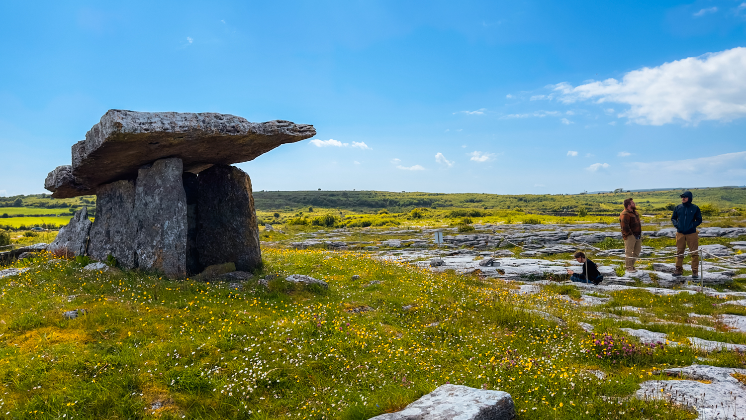 View of Poulnabrone Dolmen with the roped off area.