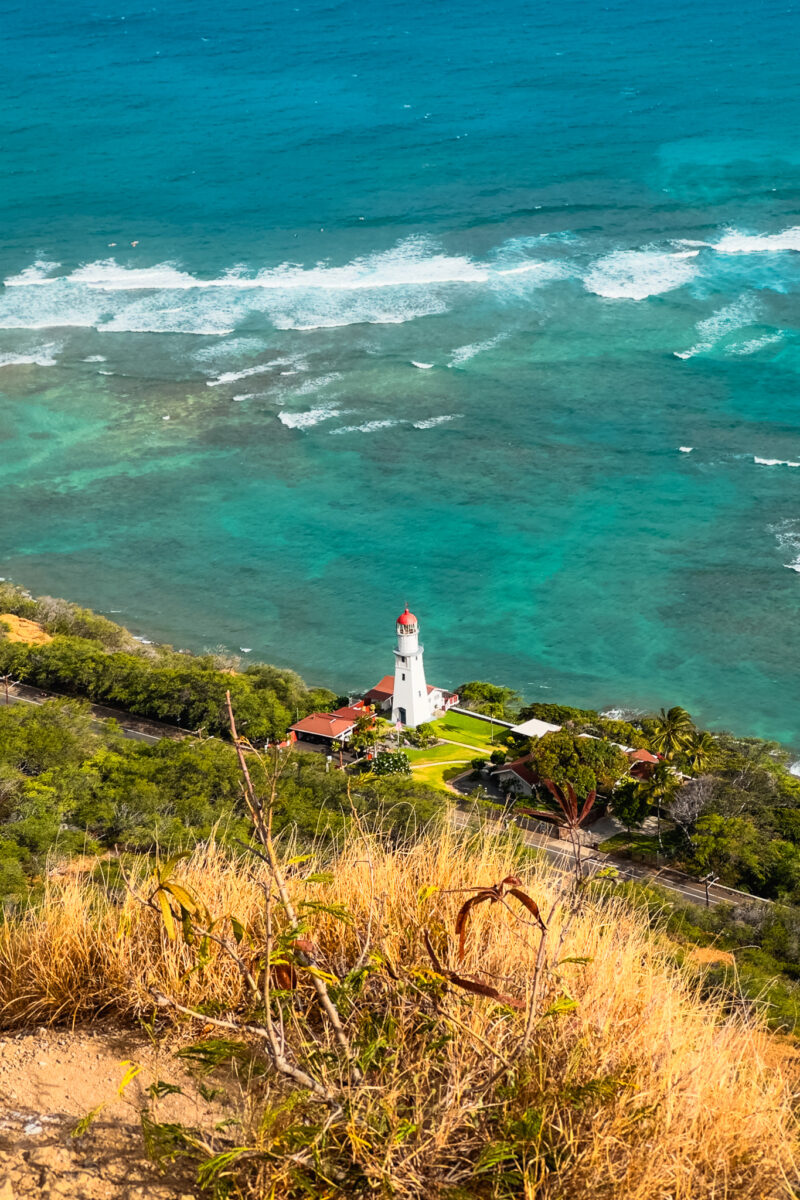 View of Diamond Head Lighthouse from above.