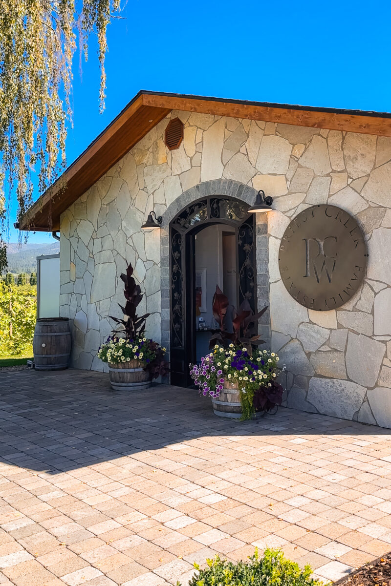 A stone covered winery.